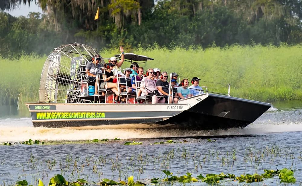 Airboat tour in the headwaters of the Everglades